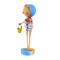 Lori Mitchell 6.0 Inch Sandy Summer Figurine , Lightweight Summer Decor Ocean Beach